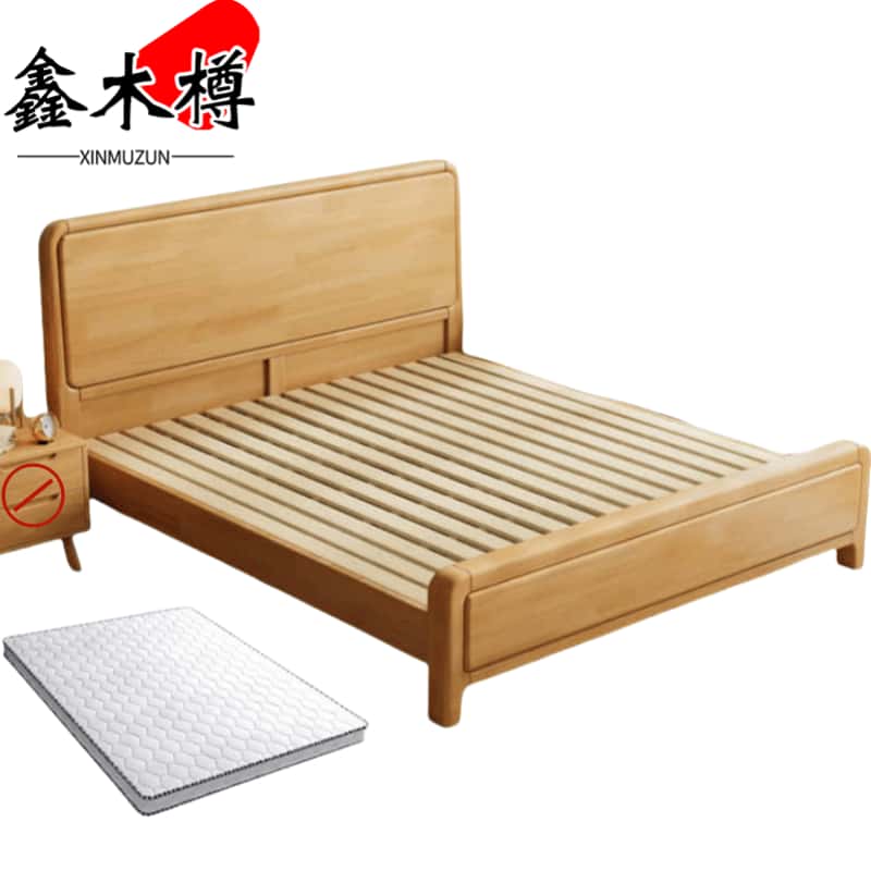 鑫木樽床+床垫1.5m套高清大图