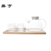 鼎亨玻璃套装优雅家用简约带过滤泡水果花茶壶杯英式下午茶茶具