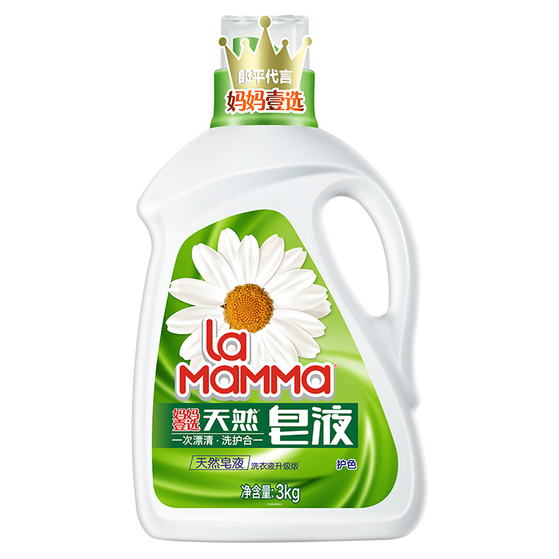 妈妈壹选 天然洗衣皂液（护色）3kg 洗衣液机洗 威露士出品