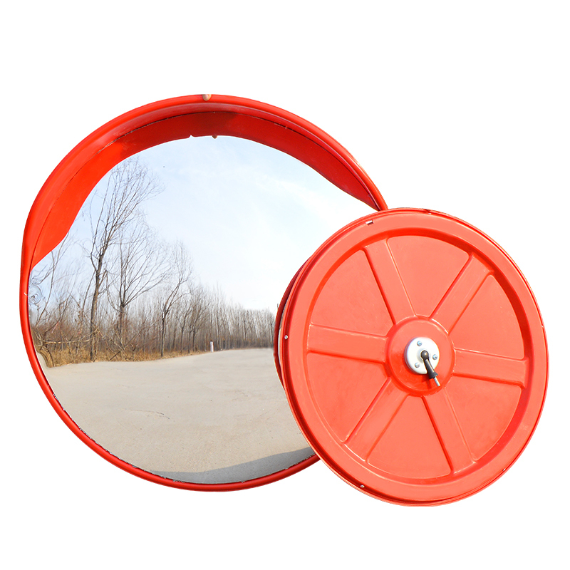 固乡道路反光镜凸面镜室外pc镜面直径80cm带立柱