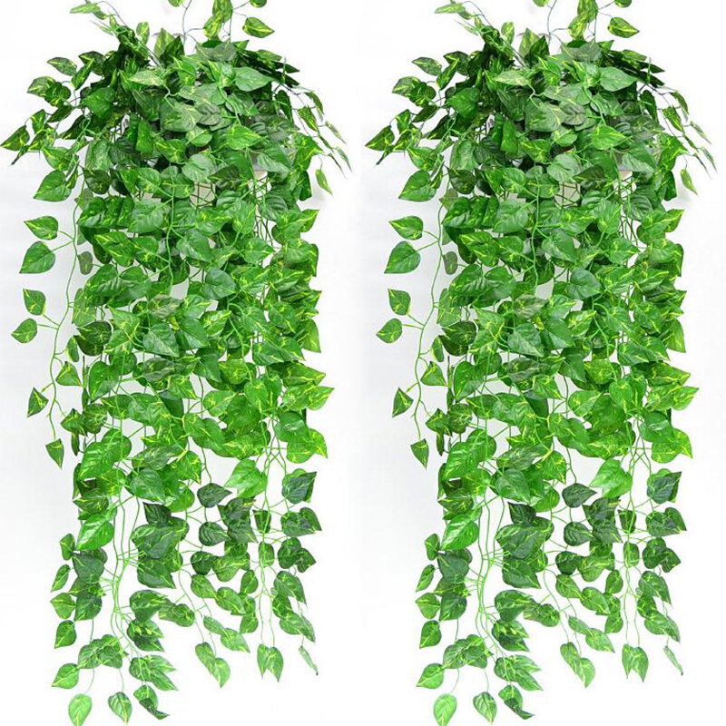 绿植壁挂管道吊顶装饰室内客厅阳台绿叶藤条 加长绿萝壁挂(1枝)不含