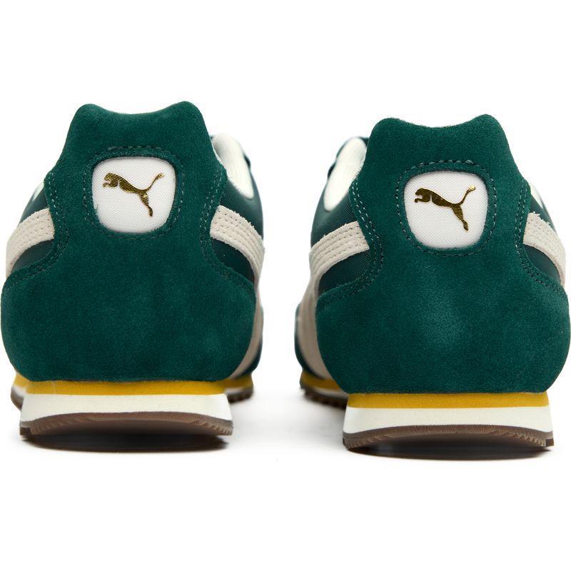 彪马(Puma)复古潮流休闲跑鞋男鞋绿灰拼色真皮叠层防滑橡胶底运动