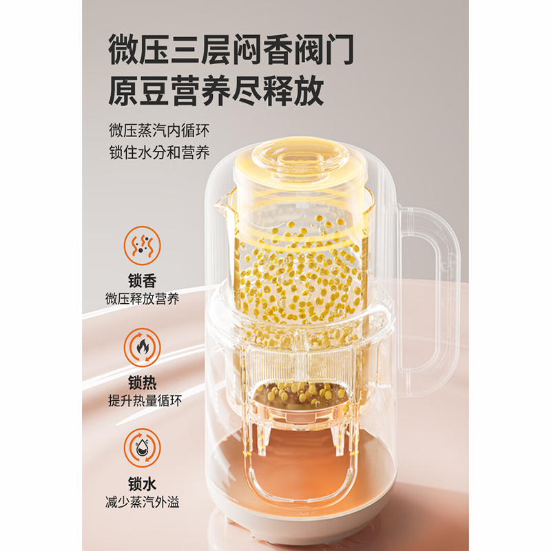 摩动(modong)家用多功能豆浆机1.2L MD-DJ38高清大图