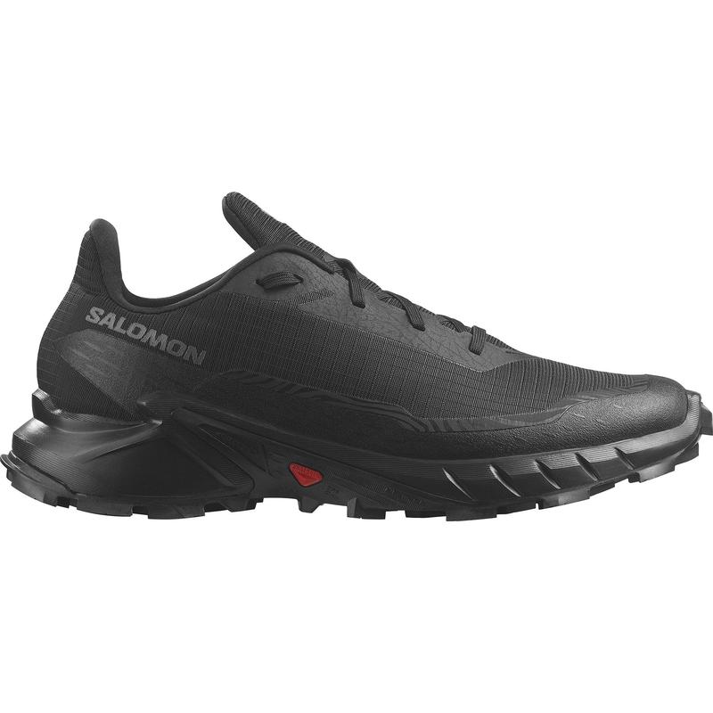 SALOMON男士简约经典舒适户外越野跑鞋 Alphacross 5 防滑轻便透气 Black_-_Black_-_Ebony 47