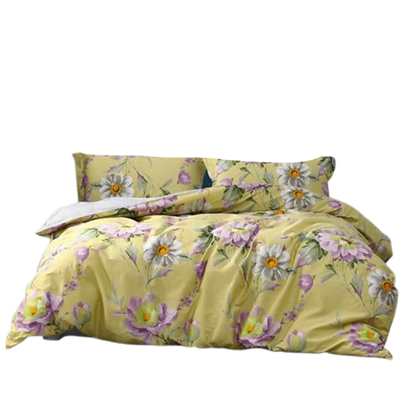 水星家纺床品四件套200*230cm宇希系列走线均匀长绒棉抗菌