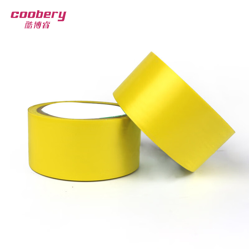 酷博睿(coobery)警示胶带 地板胶带斑马线胶带 安全警示胶带 地面标识警戒线 ( 加宽6cm款 黄色)84822