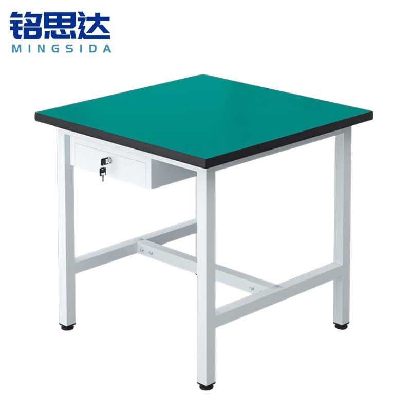 铭思达轻型防静电工作台80*80*75cm单抽张高清大图