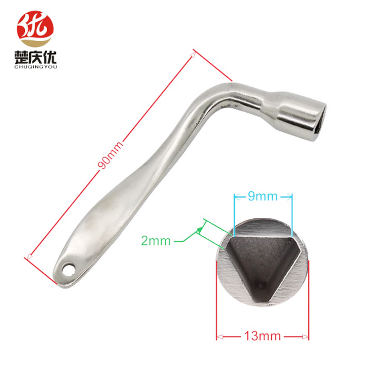 楚庆优 三角钥匙不锈钢钥匙电梯钥匙 三角 把高清大图