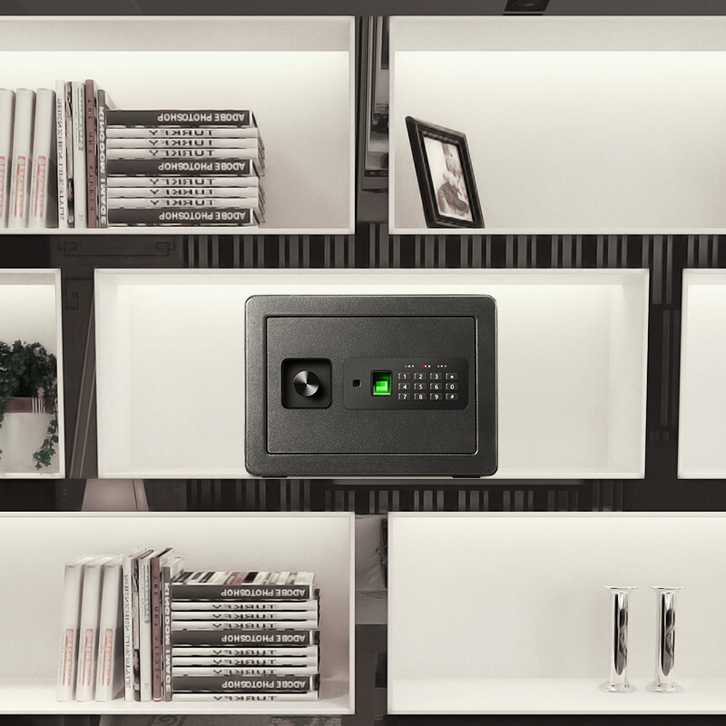 得力(deli) 33559指纹密码保管箱H250(黑色)(台)高清大图