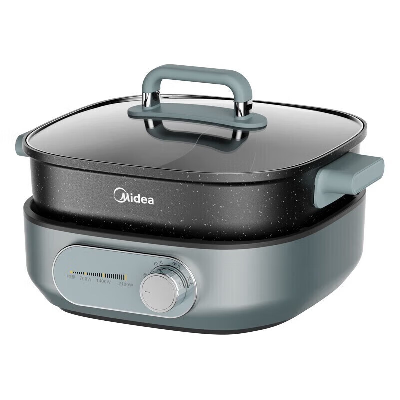 美的(Midea)多功能锅家用蒸锅分体式火锅专用锅6L大容量 电热锅多用途锅涮火锅 MC-HGS303003(鸳鸯锅)