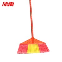 冰禹 BYaf-568 硬毛塑料扫把 商超环卫扫户外扫帚头 学校工厂扫帚含柄 10把(双龙开丝四排硬毛)