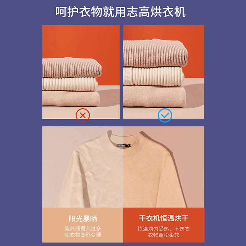 志高(CHIGO)干衣机可折叠烘干机家用烘衣机小型速干衣婴幼儿衣物烘干收纳保暖风干机节能FEB-JX01L(紫色)高清大图