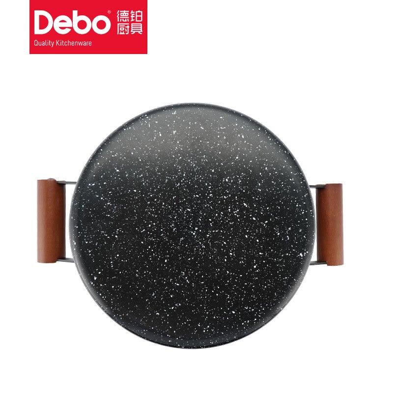 德铂(Debo)拉斯堡麦饭石色套装炒锅汤锅煎锅三件套DEP-DZ329图片