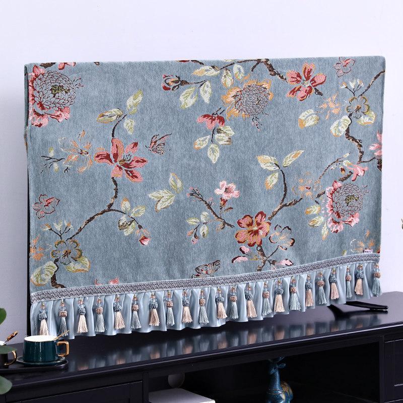 欧式电视机盖布家电电视罩防尘罩套家用55寸6570寸液晶曲面屏台式 花晨月夕电视机罩 32英寸(宽77*高48)