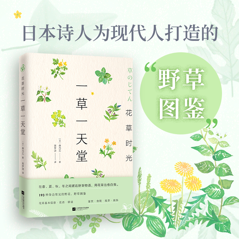 [醉染正版]花草时光一草一天堂 赠花草便签本 森乃乙书籍生活养花书江苏凤凰文艺出版社鉴赏食用泡茶装饰将花草融入生活治愈身高清大图