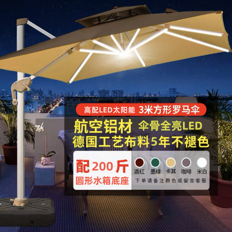 家柏饰(CORATED)遮阳伞太阳伞摆摊伞罗马庭院花园露天阳台室外户外休闲保安岗亭伞高清大图
