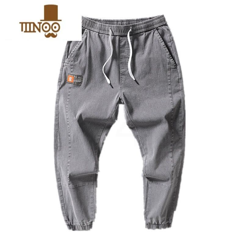 YANXU干活穿的裤子耐磨耐脏长裤夏季男士宽松大码束脚工装裤休闲牛仔裤图片