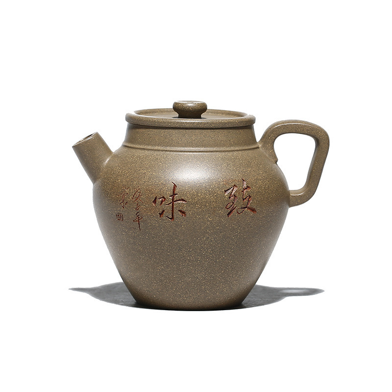 宜兴紫砂壶倪新安蟹壳青段泥致味壶小号茶壶茶具厂