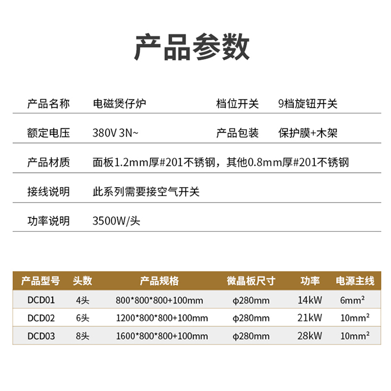 圣托(Shentop)6头煲仔炉 商用多功能煲汤炒菜炉 六头电磁煲仔炉 DCD02高清大图