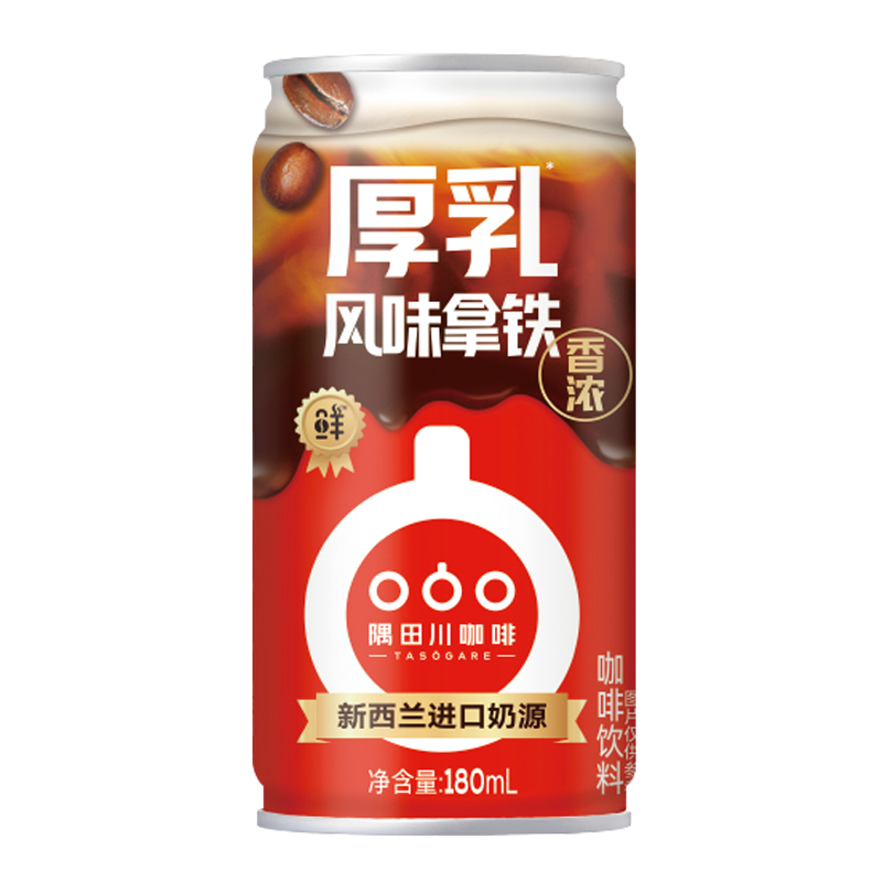 隅田川厚乳风味香浓拿铁咖啡饮料 180ML*3罐