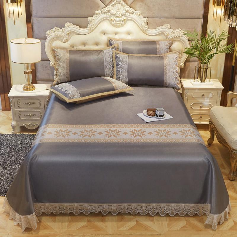 冰丝凉席床1.5米床夏季冰丝席子三件套1.8米可水洗空调软席_470高清大图