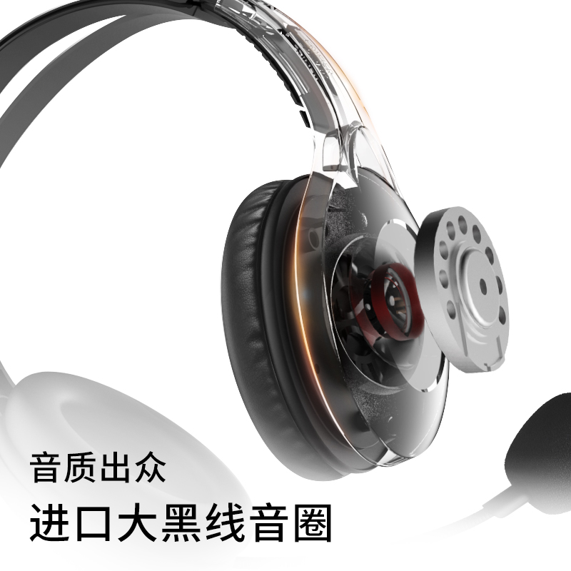 漫步者(EDIFIER)USB K810 学生网课耳麦 头戴式电脑耳机 教育耳机 听力听说口语训练专用耳麦高清大图