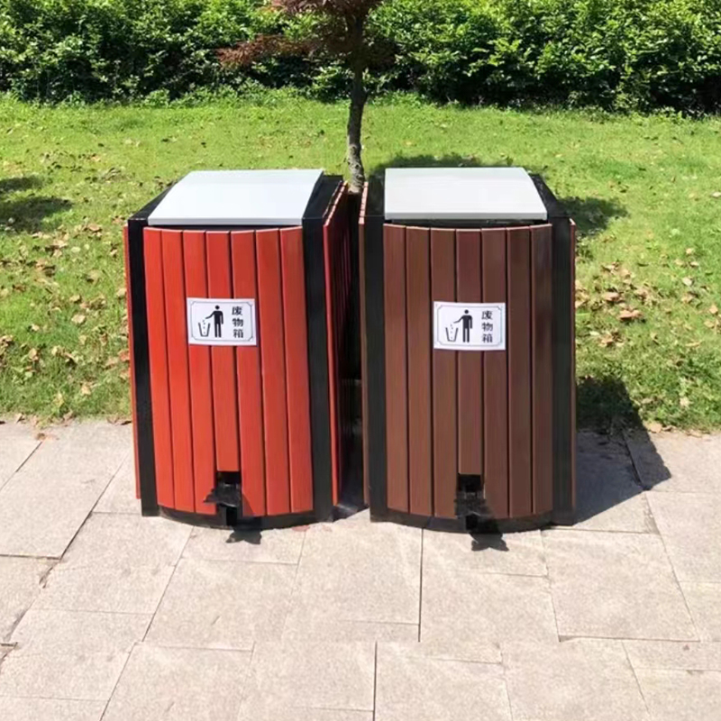 琪佳鸿 脚踏钢木垃圾桶高清大图