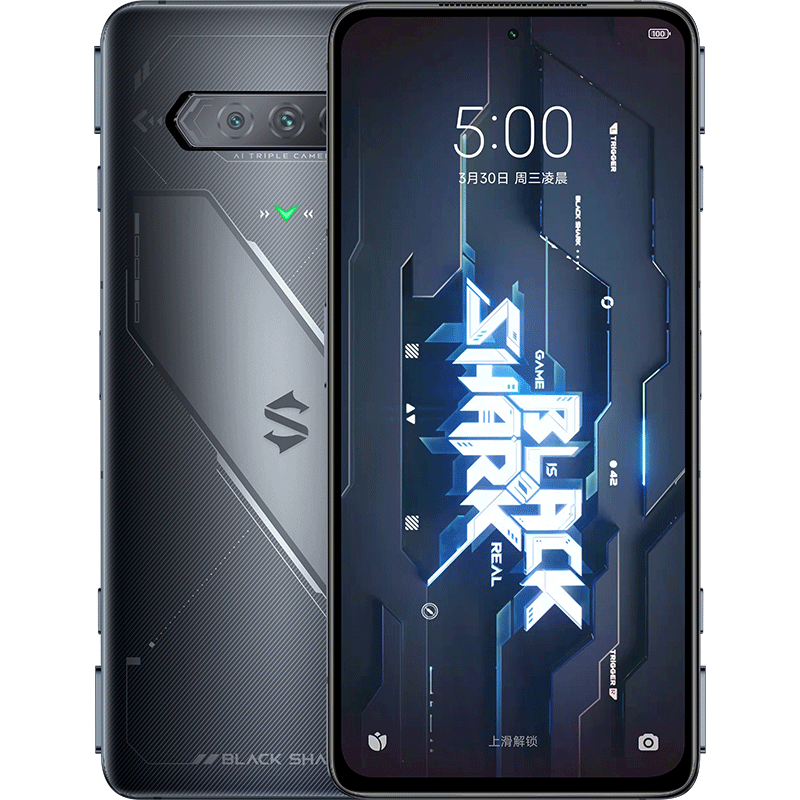 [原封]黑鲨5 RS 骁龙888版 8GB+256GB 天穹黑 磁动力升降肩键 120W闪充 144Hz电竞屏 5G全网通电竞游戏手机