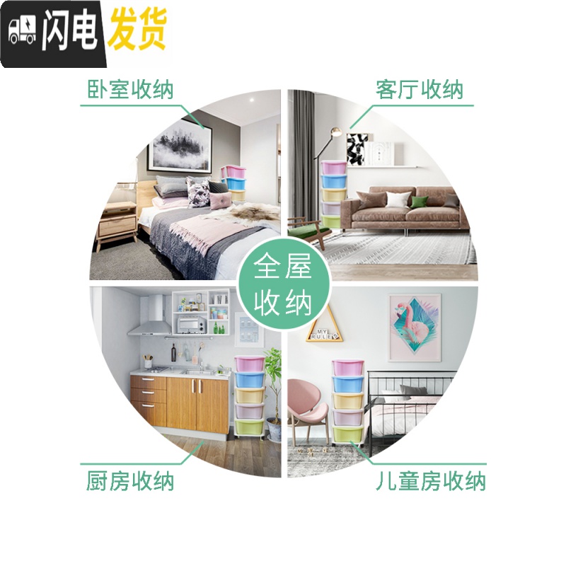 三维工匠特大号塑料收纳箱抽屉式收纳柜子衣服收纳盒儿童储物箱多层整理箱高清大图
