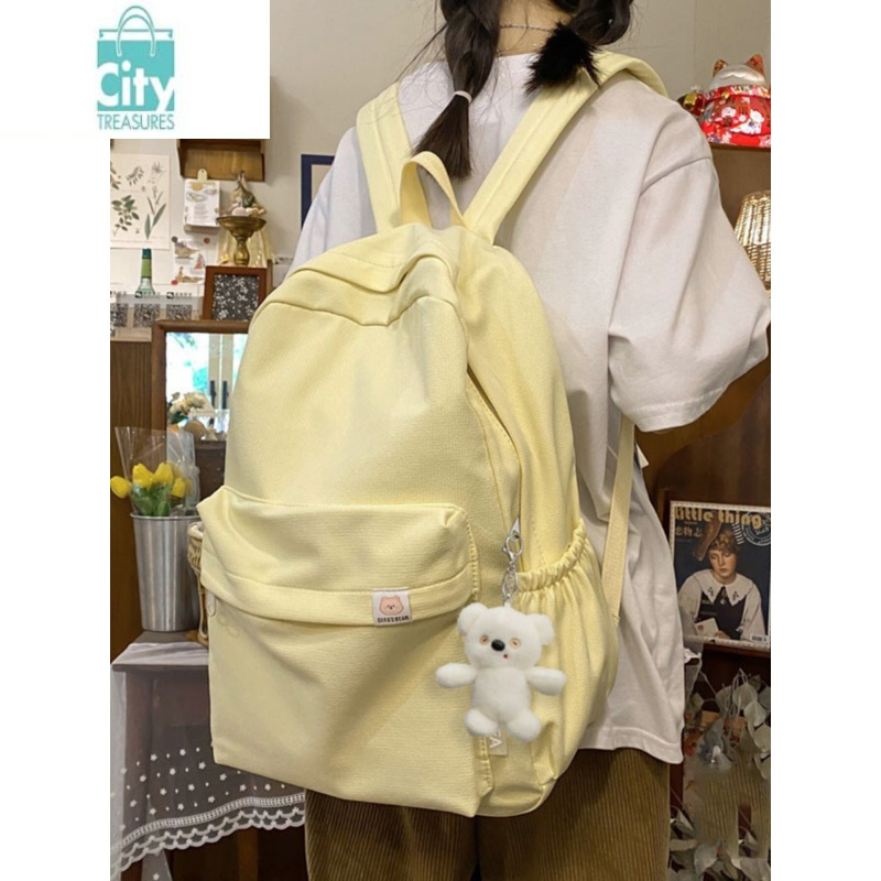 bangdou苏在在同款书包女学生韩版初中小清新大容量森系双肩包女少女