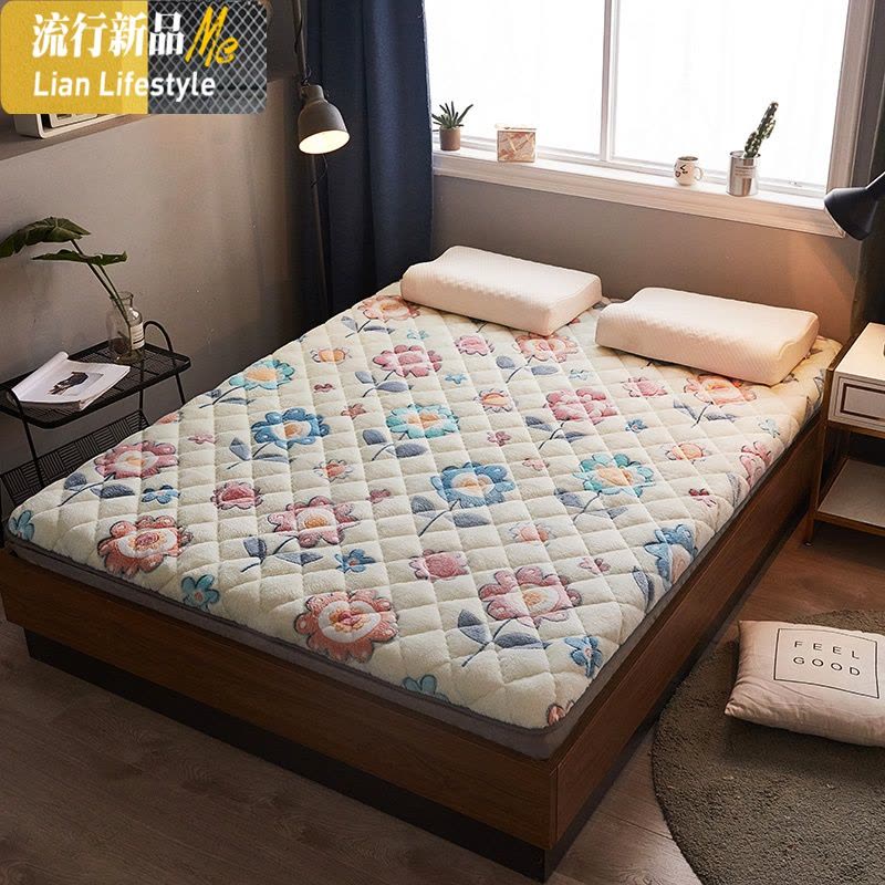 羊羔绒床垫软垫冬季加厚保暖学生宿舍单人海绵租房专用榻榻米褥子 三维工匠图片