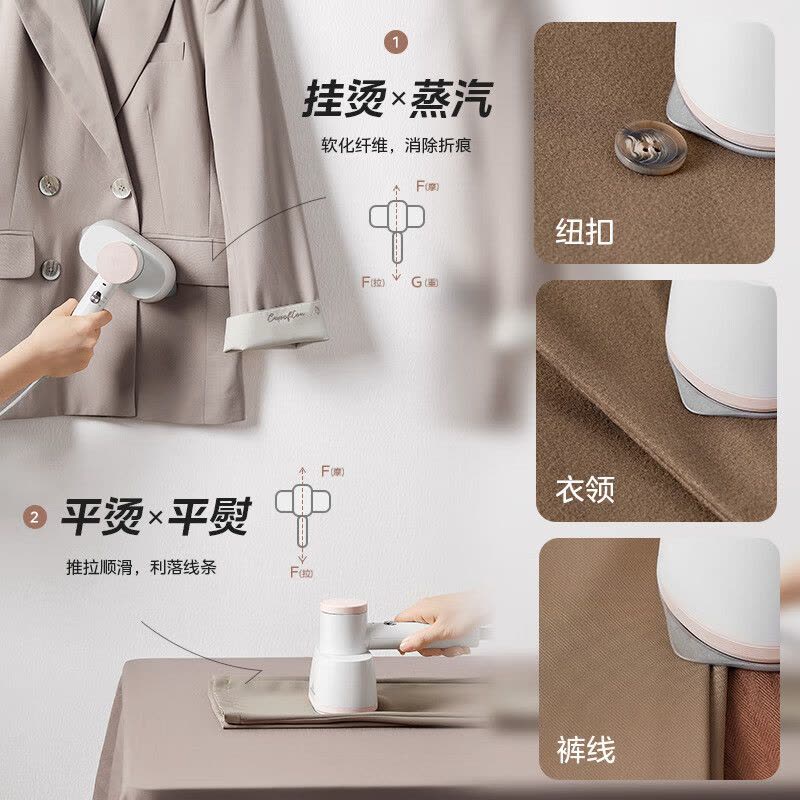 美的(Midea)[巨能烫]手持挂烫机电熨斗家用挂烫机大功率旅行出差便携小型熨斗团购礼品YBJ14D1图片