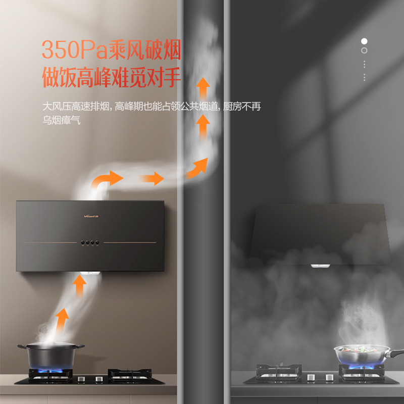 万和 一级能效 16m³抽油烟机 中式油烟机单烟机吸油烟机大吸力 抽油烟机16立方 CXW-180-H05GS