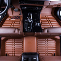 汽车脚垫全包围新款老款专车定制专用脚踏主驾驶单个片地垫地毯大 棕色一套