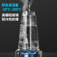 JEKO&JEKO 厨房玻璃防漏自动开合油壶家用调味罐装油瓶酱油醋调料瓶重力感应大容量650ml SWR-2386