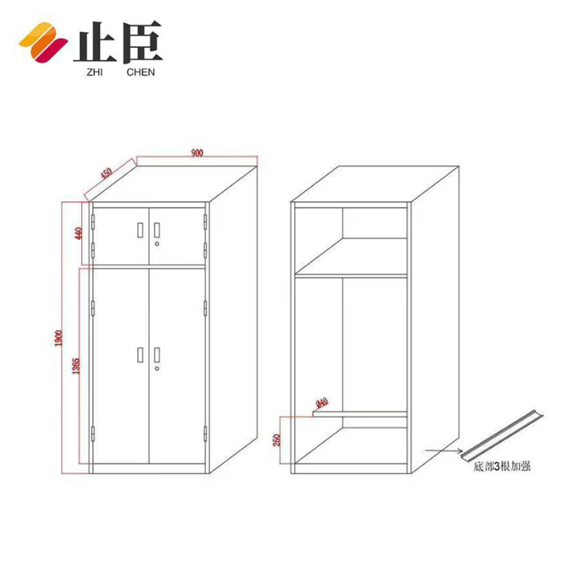 止臣 工具柜 办公柜 储物柜 收纳工具箱 F1 台高清大图