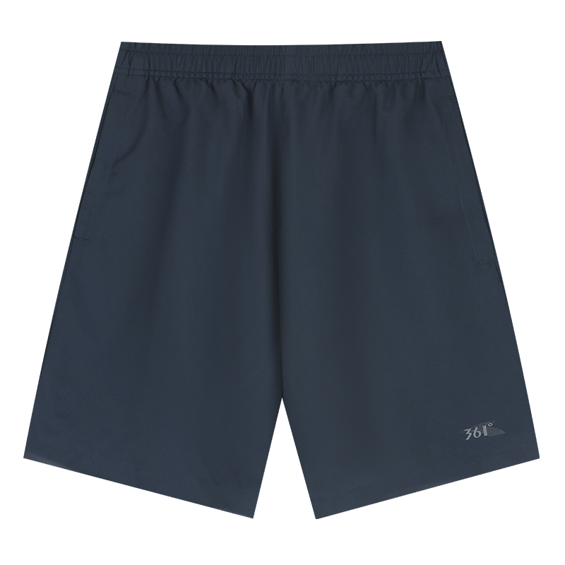 361°运动短裤男式迅干透气凉爽运动五分裤简约轻薄百搭652524702V 深墨蓝 S