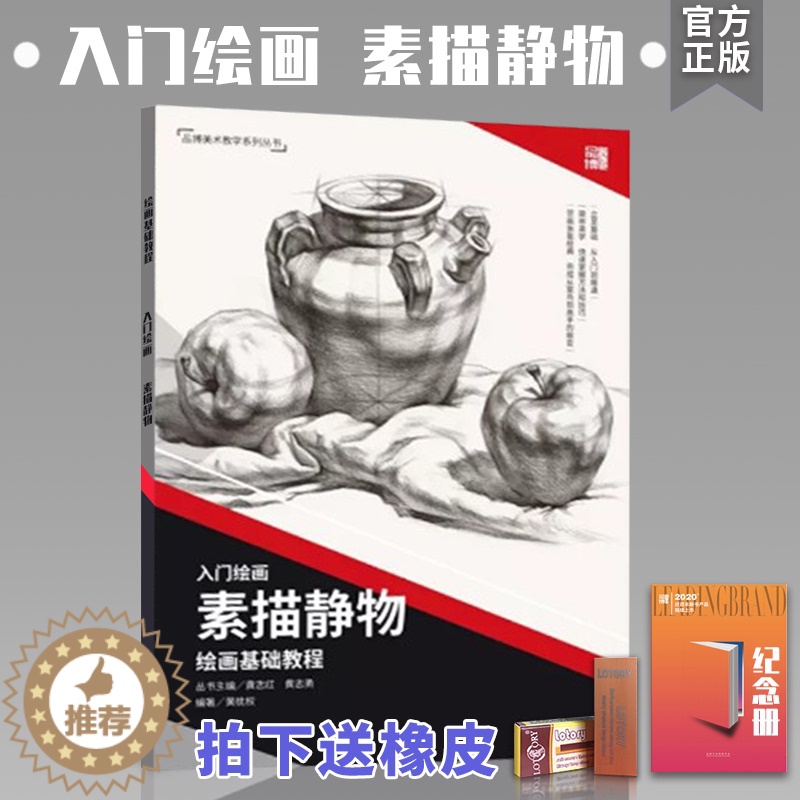【醉染正版】入门绘画素描静物绘画基础教程 2019品博文化黄枕权著16开结构素描静物范本基础入门水果蔬菜单个组合静物步骤