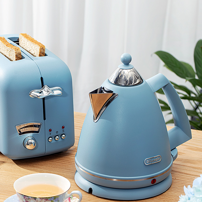德龙(DeLonghi)多士炉CT02.AZ龙舌兰 家用复古系列多士炉 全自动烤面包机 早餐烤吐司机 配防尘盖 2片式