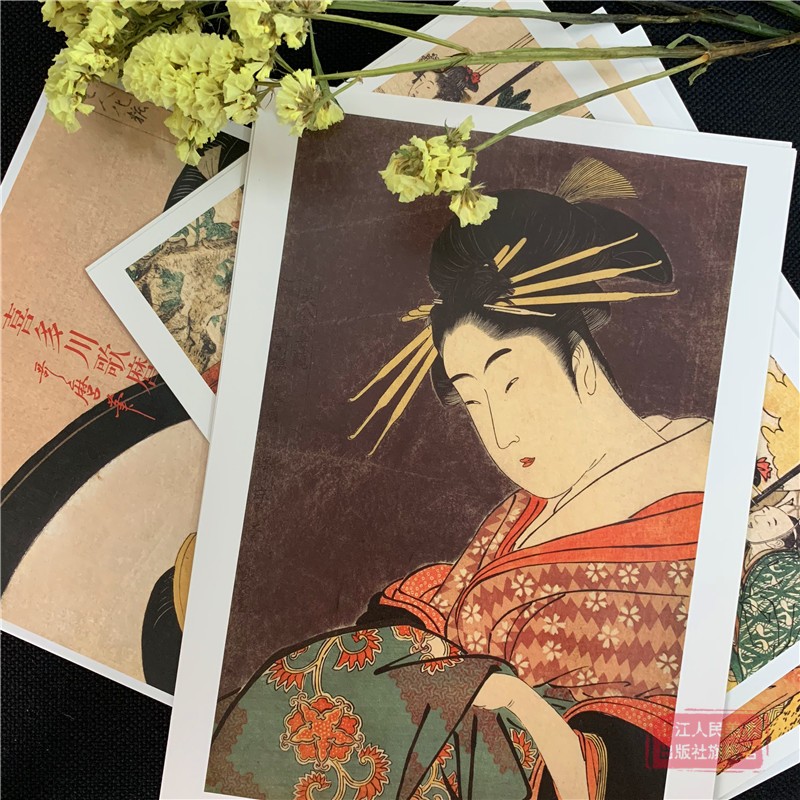 [正版]旗舰出类艺术画片集 喜多川歌麿 32帧浮世绘作品集礼盒装文艺唯美世界名画装饰画版画创意送礼鉴赏收藏日本小清新明高清大图
