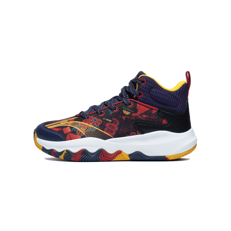 李宁童鞋篮球鞋男大童先锋力primary30减震回弹圆头低帮运动鞋