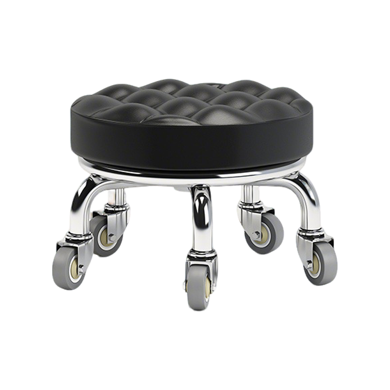 先围 静音滑轮矮凳 40*22cm-面包黑 个高清大图