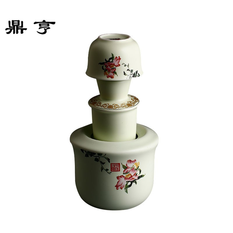 鼎亨景德镇陶瓷温酒器 日式暖酒具套装热黄酒壶家用烫酒器 二两烫