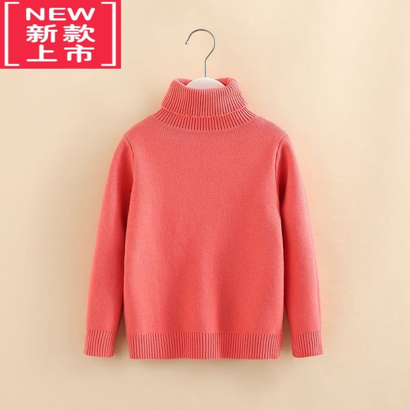 可莉允宝宝高领毛衣2022秋冬新款男童女童一体绒针织衫xn-0210图片