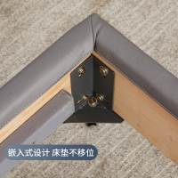 左右沙发北欧科技布床家具现代简约卧室布艺软床小户型主卧室婚床双人床组合套餐DR098
