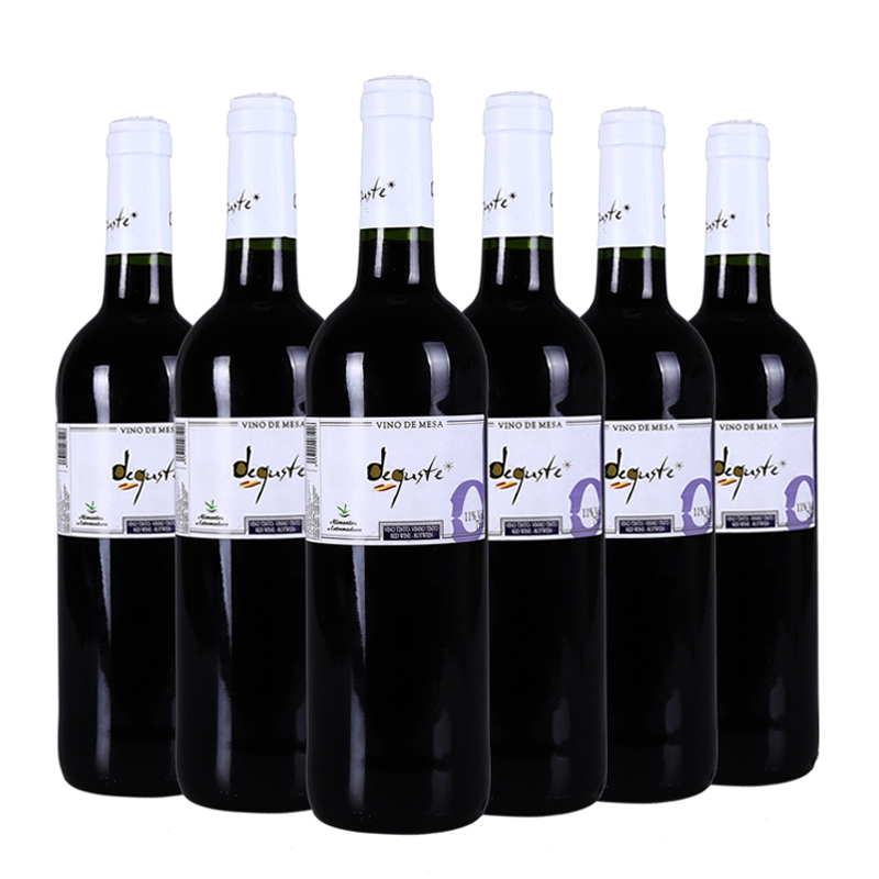 西班牙德古斯特干红葡萄酒750ml*6瓶整箱装
