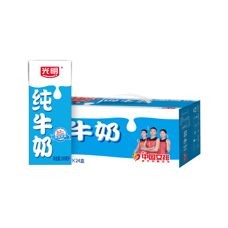 光明纯牛奶苗条装50mL*24盒图片