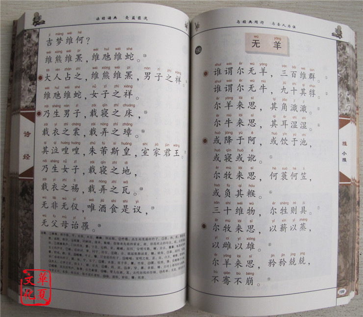 [正版]诗经全集全2册 风雅颂三卷共305首全文注释大字注音插图版 无障碍诵读 中国古诗词大全诗歌作品集诗词鉴赏书东南大高清大图