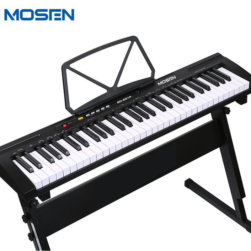 莫森(MOSEN)BD-661P炫酷黑 61键多功能电子琴 初学者成年儿童入门琴 幼师教学家用便携式 支持pad