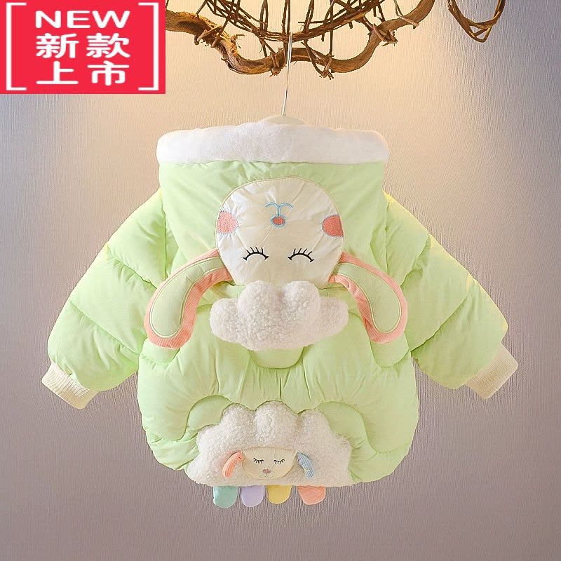 可莉允女宝宝棉衣冬装女童棉袄外套2小童棉服冬季3洋气4时髦1-4岁小孩子图片